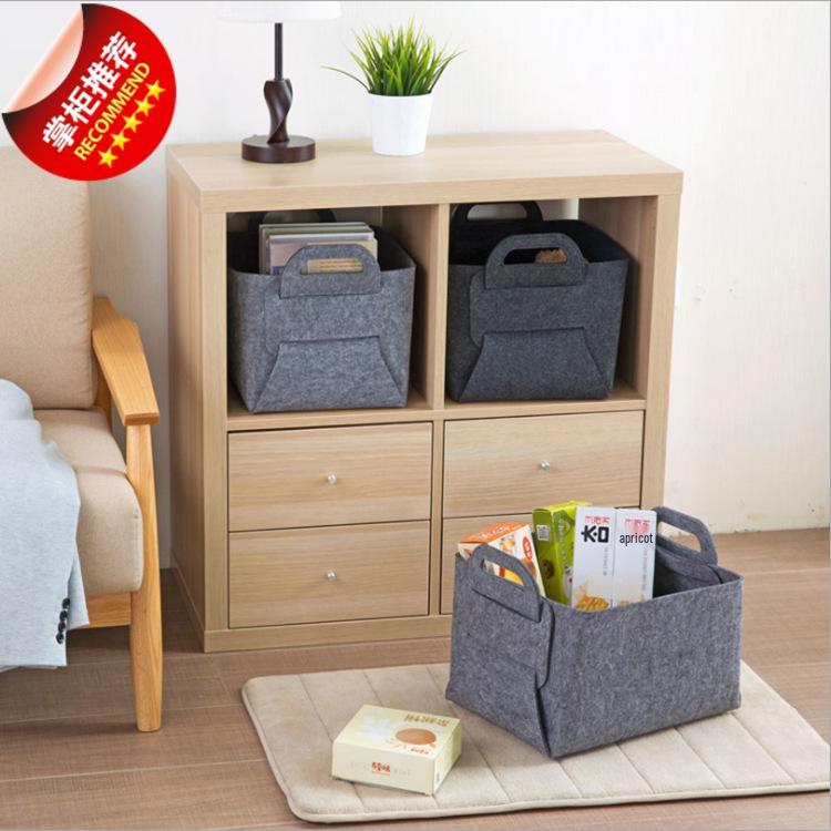 Stor filtförvaringskorg med handtag - Hopfällbar tvätt- och hemorganisatör