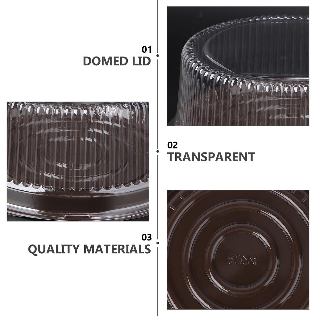 10Pcs 8 Inch Transparent Plastic Cake Pastries Box Cupcake Muffin Dome Holders Cases Boxes Cups