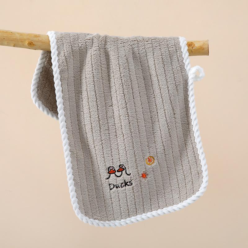 Roztomilé ručníky Koupelnové ručníky se závěsnou smyčkou Mikrovlákno Coral Fleece Absorbent do kuchyně Koupelna Ložnice