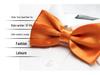 Solid Color Formal Wedding Bow Tie for Men - Customizable Logo and Multi-Color Options