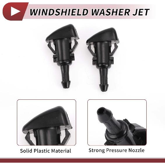 2pcs Windshield Washer Nozzle for Chevrolet Silverado 1500 2014-2019 for Chevrolet Suburban 2015-2020 Front Windshield Spray Nozzles Wiper Spray