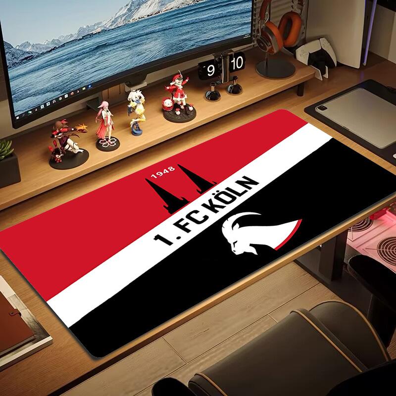 1. FC Köln Print  Cushion Non-slip Laptop Tablet Big Mousepad XXL Mat Mini PC Playmat With Lock edge