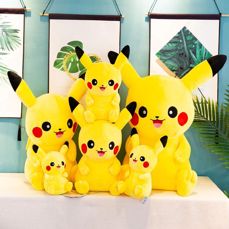 Nuovo pupazzo Pikachu carino peluche Pokémon grande bambola bambola di pezza per bambini giallo
