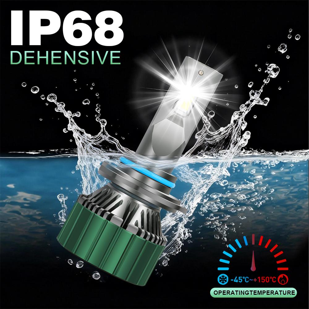 9006 HB4 Canbus LED Headlight High Power Canbus Turbo Fan Lamp External Drive 6000K Car Light DC12V Ultra Bright Light Bulbs