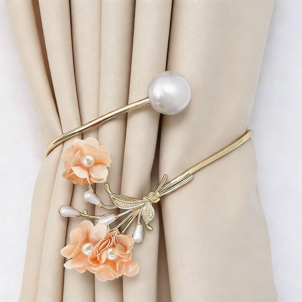 1PC Simple Spring Coil Flower Curtain Tiebacks Metal Decorative Window Curtain Buckles Elegant Curtain Holdback Home Decor