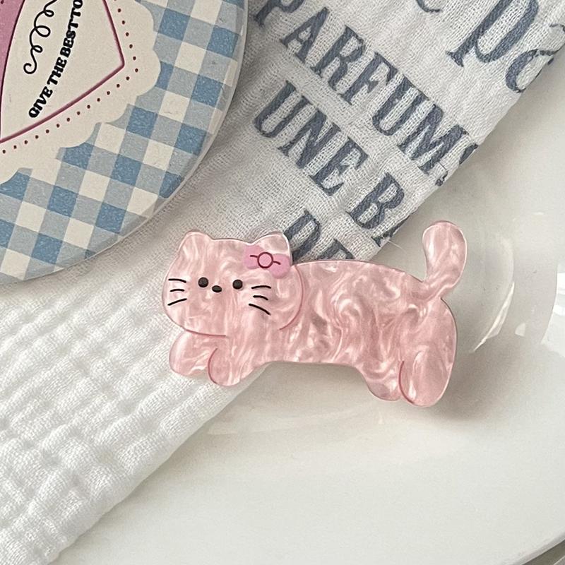 

Милая мультяшная заколка для волос из акрила с собакой и кошкой для женщин и девочек, кавайная заколка для волос с животным, для боковых прядей, милый головной убор, аксессуары для волос