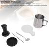 21-teiliges Kaffeetamper-Set Edelstahl Aufschäumkännchen Tampermatte Kaffeerührer Kaffeestempel Werkzeuge für Zuhause Büro