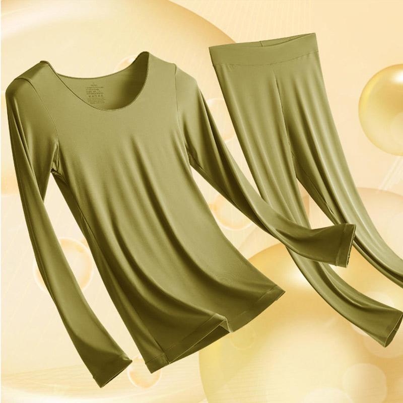 Seamless Thermal Underwear Set Women's Thermal Underwear First Layer Thermal Top 2pcs Suit Winter Thermo Clothing Ladies Thin