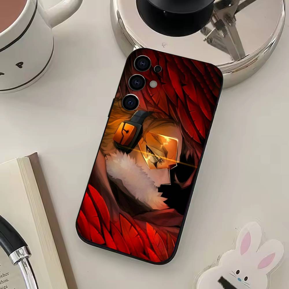 BNHA Hawks M-MHA Handyhülle Für Samsung S25,S24,S21,S22,S23,S30,Ultra,S20,Plus,Fe,Lite,Weiche Schwarze Hülle