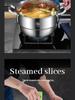 Tall and Thick 316 Stainless Steel Multi-Layer Steamer Pot with Integrated Molding and Food-Grade Steaming Basket