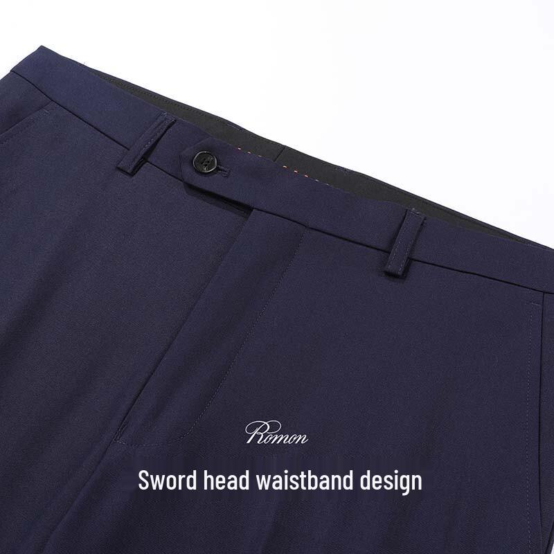 ROMON Men's Business Straight-Leg Trousers