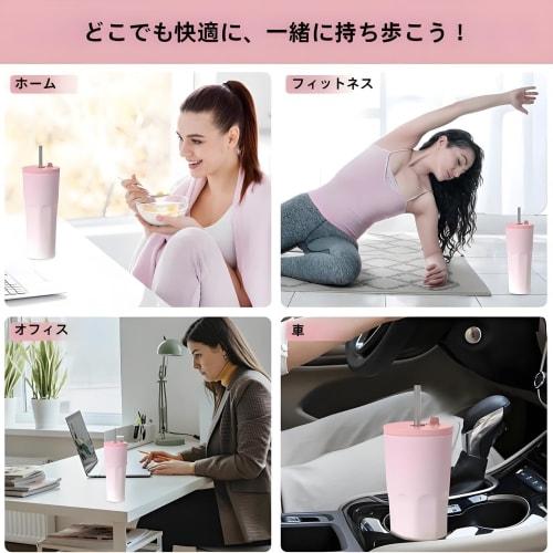 IOLOYU Heat-Resistant, High-Quality Stainless Steel Tumbler with Lid, Spill-Proof, and Straw, Stainless Steel Vacuum Insulated Coffee Tumbler, 700ml L