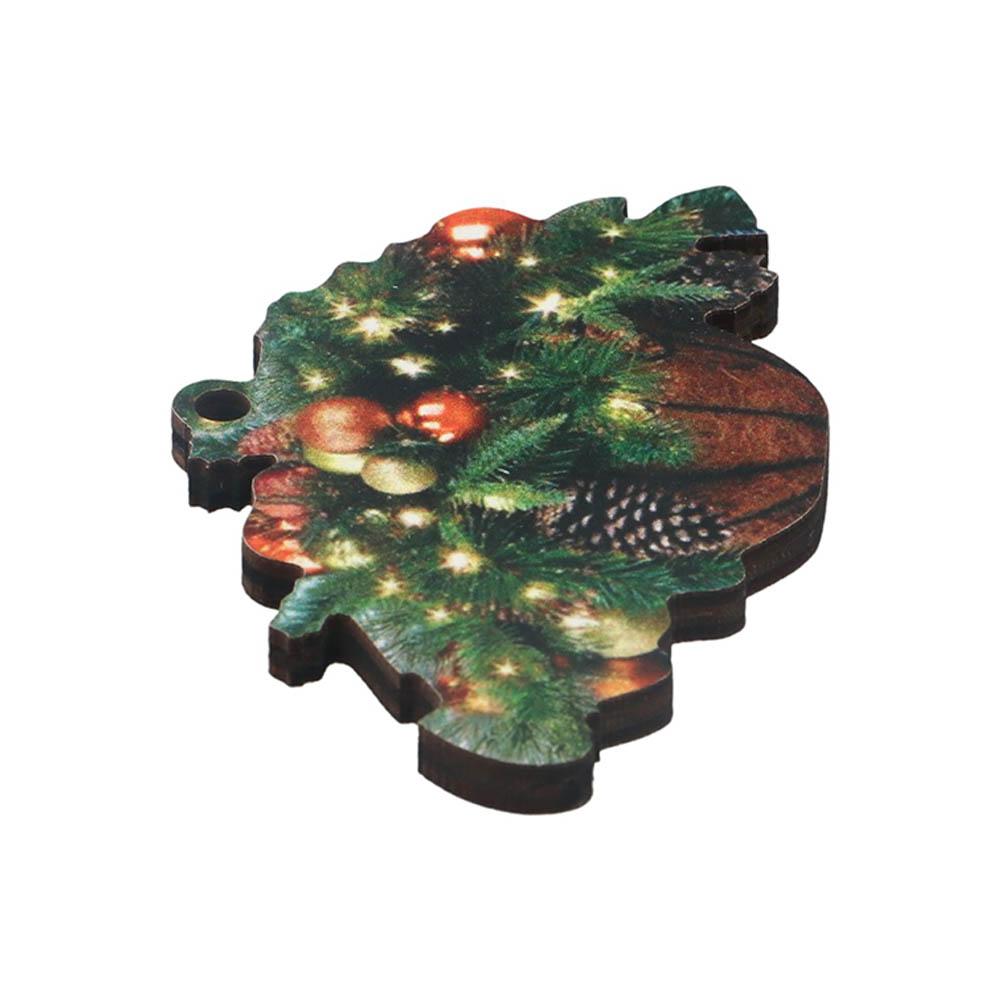 2D Flower Basket Hanging Ornament Hanging Mini Flower Basket Small Bell Pine Cone Pendant  Home