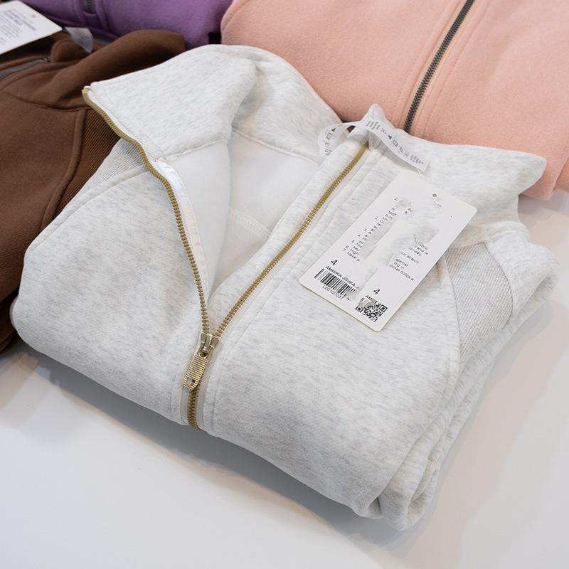 Women's High Collar Thick Sweater: Long Sleeve, Half-Zip, Loose Fit for Jogging, Fitness & Yoga In Autumn and Winter.