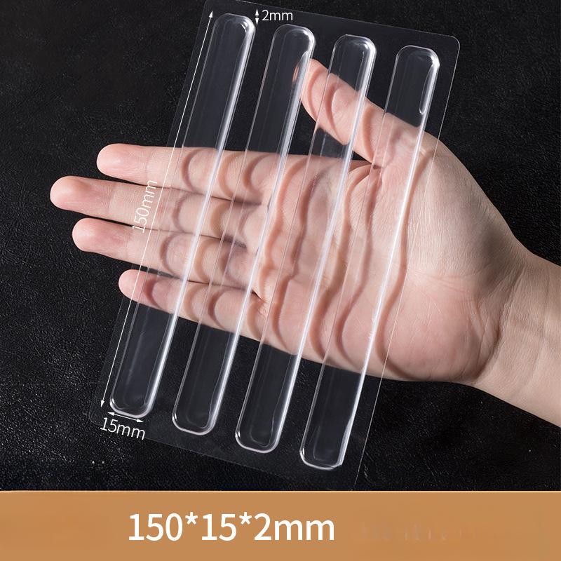 

Бесследные силиконовые наклейки на дверь для защиты стен от столкновений, бесшумные наклейки для холодильников, самоклеящиеся и противоскользящие Long 4-piece set