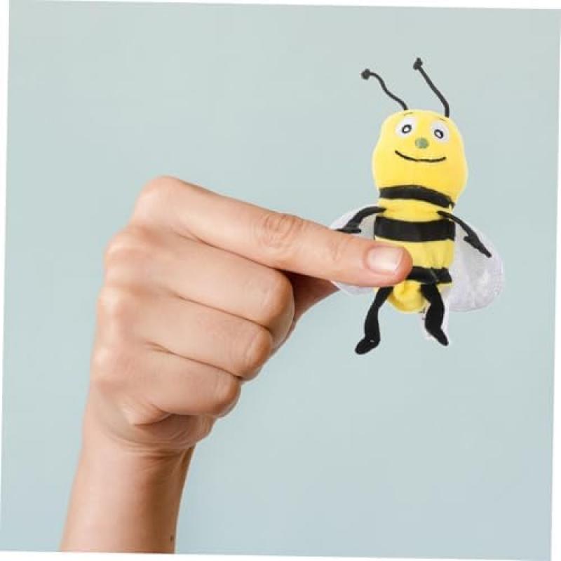 BESTonZON Weiche Bienen Handpuppe Für Kinder Stofftier Fingerpuppe Aus Plüschigem Material Pädagogisches Puppenspielzeug