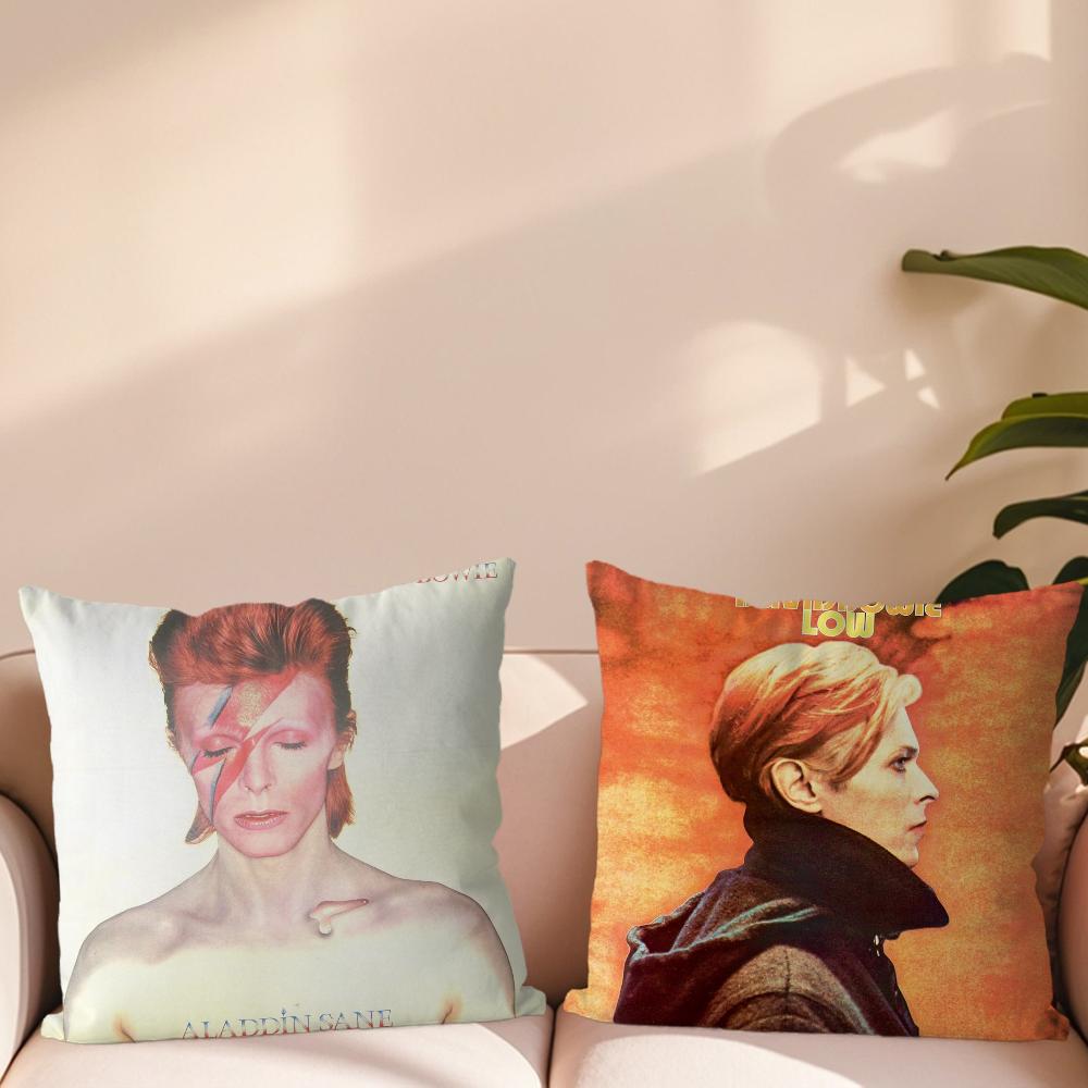 Federa Singer D-David B-Bowie per Divano Letto Comodino Camera da Letto Schienale Soggiorno Ufficio Cuscino Quadrato Stampato Multiplo