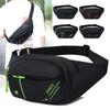 Anti-Theft Men's Waist Bag - Slim Fit Fanny Pack, Waterproof Sports Phone Pouch, Multi-Layer Secure Bum Bag for Running & Travel