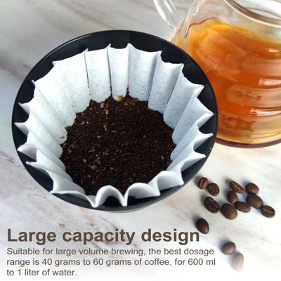Coffee Filter Cup Large Capacity Reusable for Manual Coffee Dripper 600-1000ml Home Cafe Travel