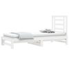 Vidaxl Extendable Bed, White, 2X(90X190) Cm, Light Pine Wood