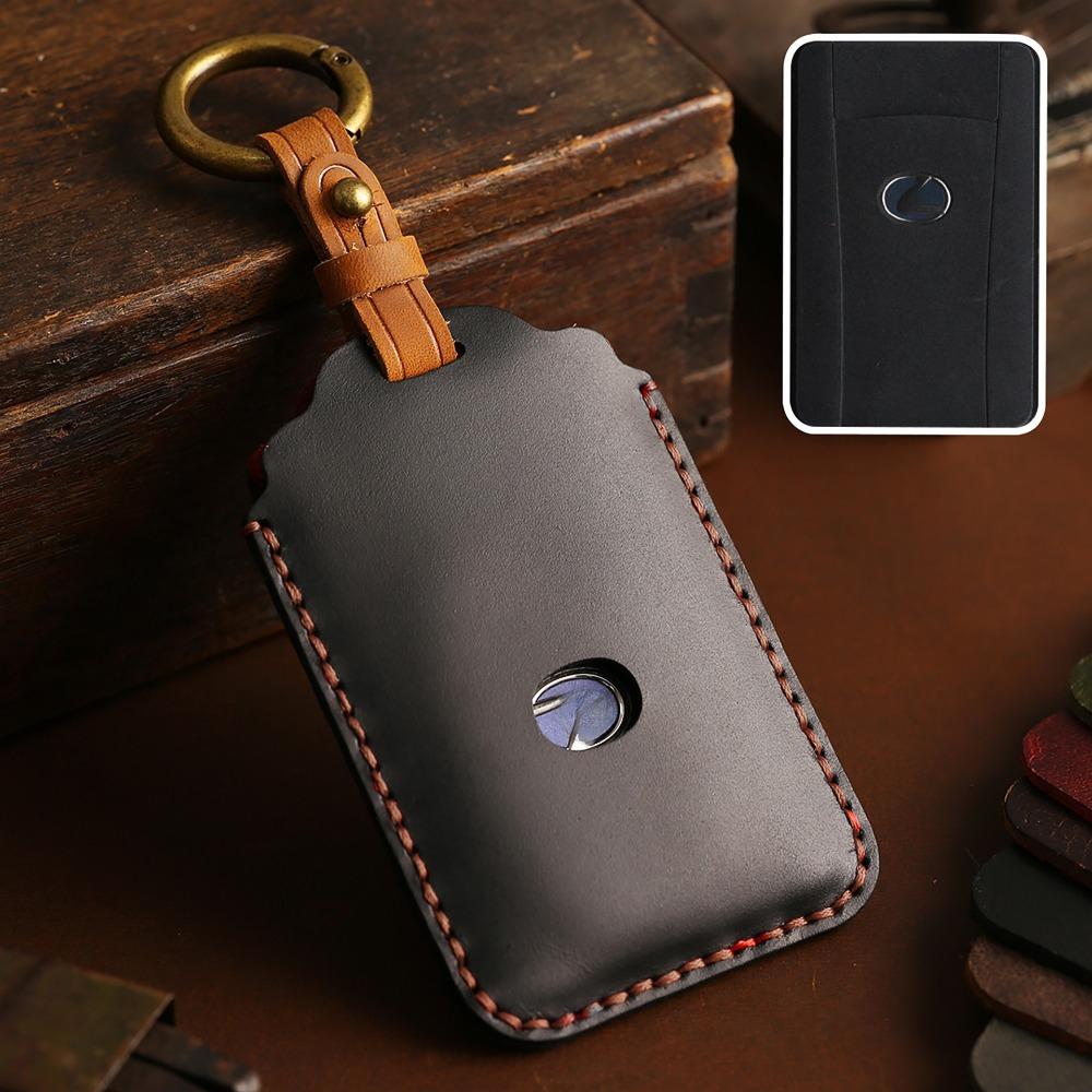 

For Lexus Key Card Holder Genuine Leather Case for LS IS CT GS NX200 ES RX300 HLX570 Car Key Cover чорний