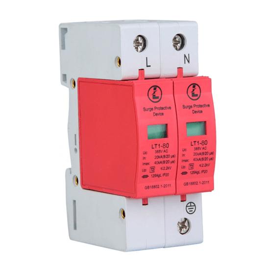 

2P 20KA/40KA/65KA/80KA 420V AC Surge Protector Lightning House Derester Device 4