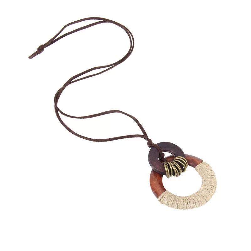 Colier cu Pandantiv Împletit Boho Vintage: Lanț Claviculă Etnic Chinezesc pentru Femei