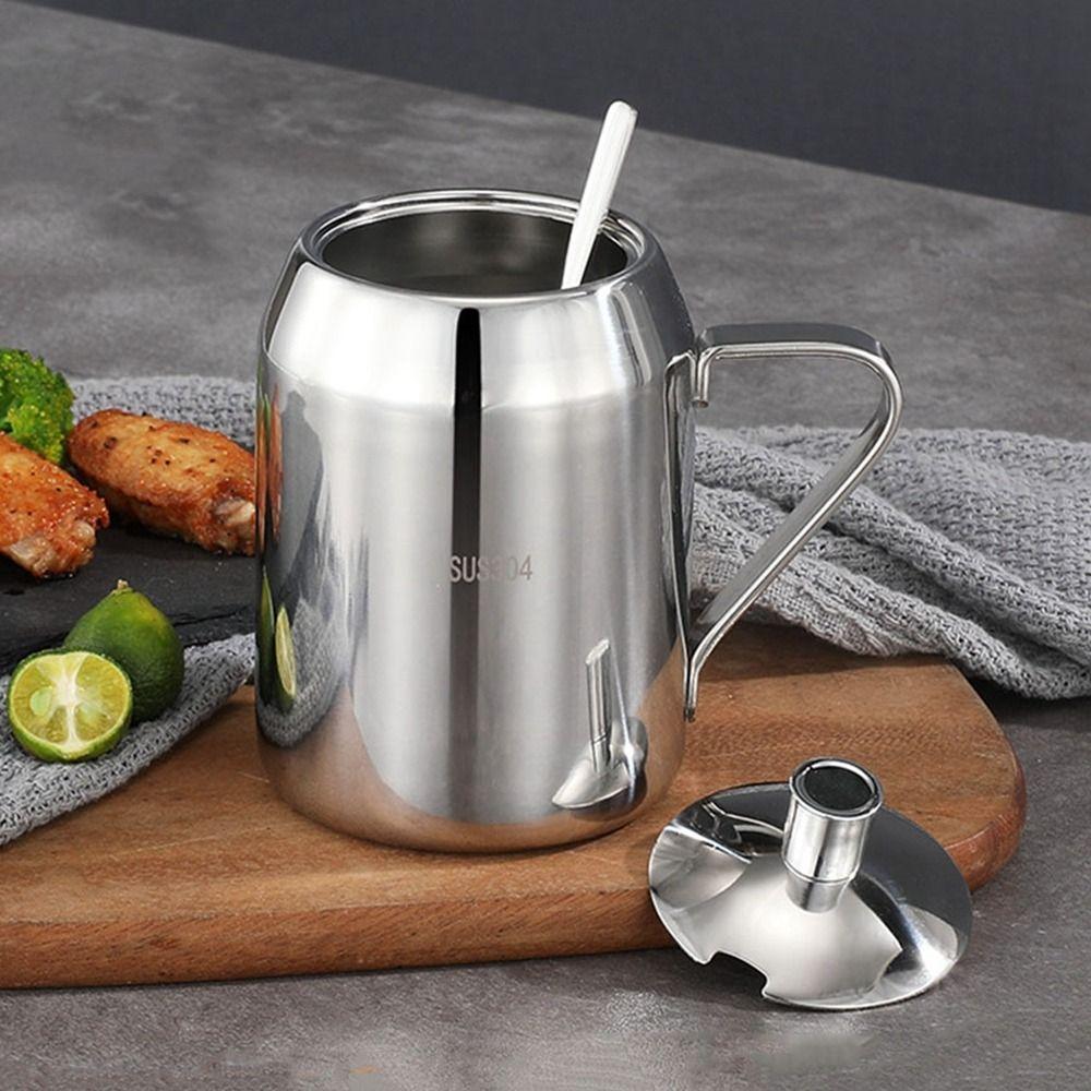 Large Capacity Stainless Steel Seasoning Jar Dustproof Seasoning Pots Spices Organizer  for Kitchen