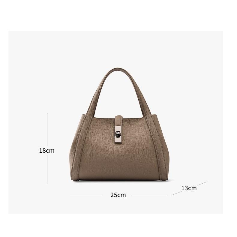 Women's Genuine Leather Handbag, Top Layer Cowhide Large Capacity Tote Bag QSL2307