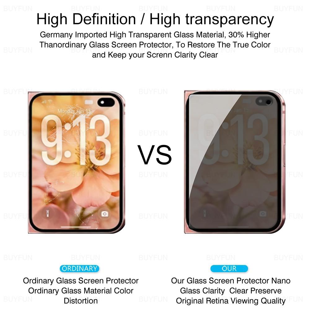 For Apple iPhone Duo 5G 1-4Pcs Black Edge 9H Tempered Glass iPhoneDuo i Phone Duo 2026 Ultra-thin Back Privacy Screen Protector 2