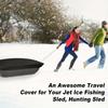 Heavy-Duty Ice Fishing Sled Cover & Snowboard - Fit for Small/Medium Sleds, Winter Storage Cover with Windproof Shield