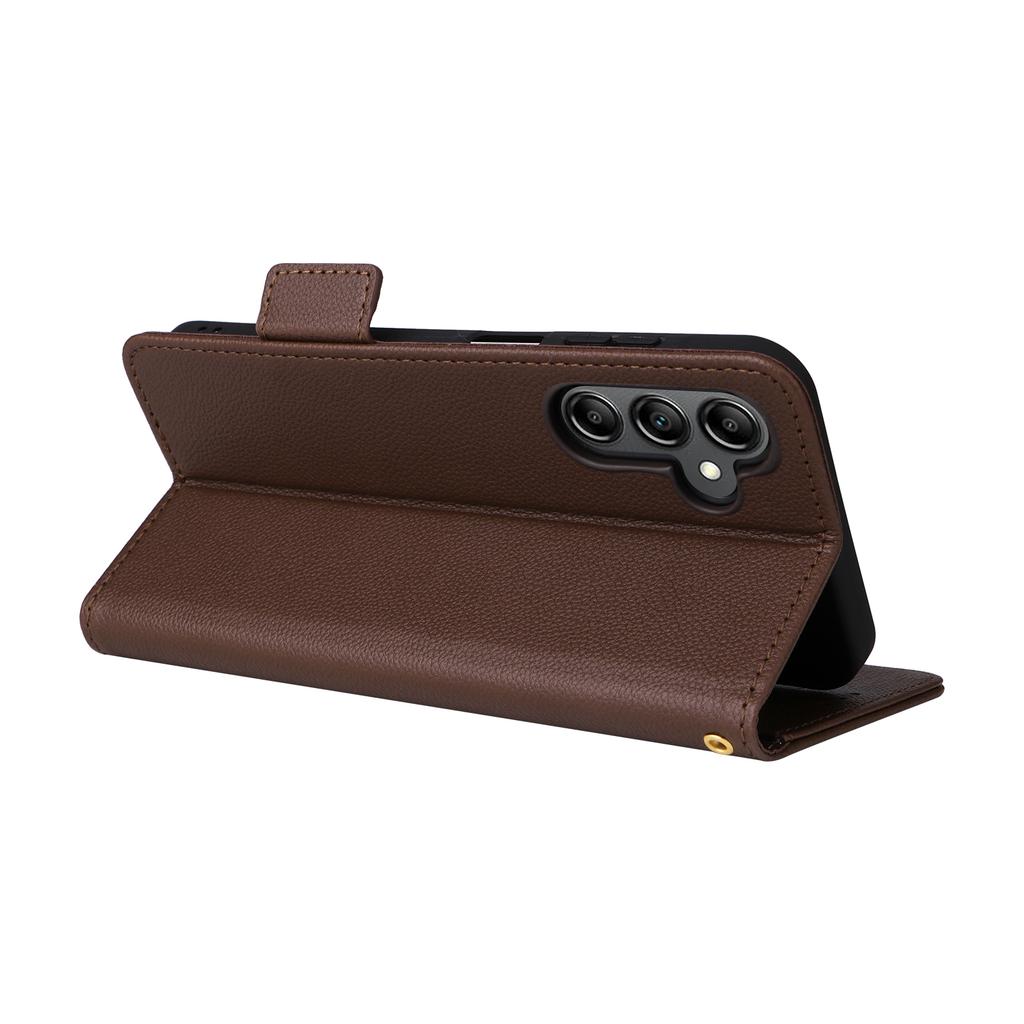 For Samsung Galaxy A15 4G/5G Wallet Case PU Leather Litchi Texture Phone Stand Cover