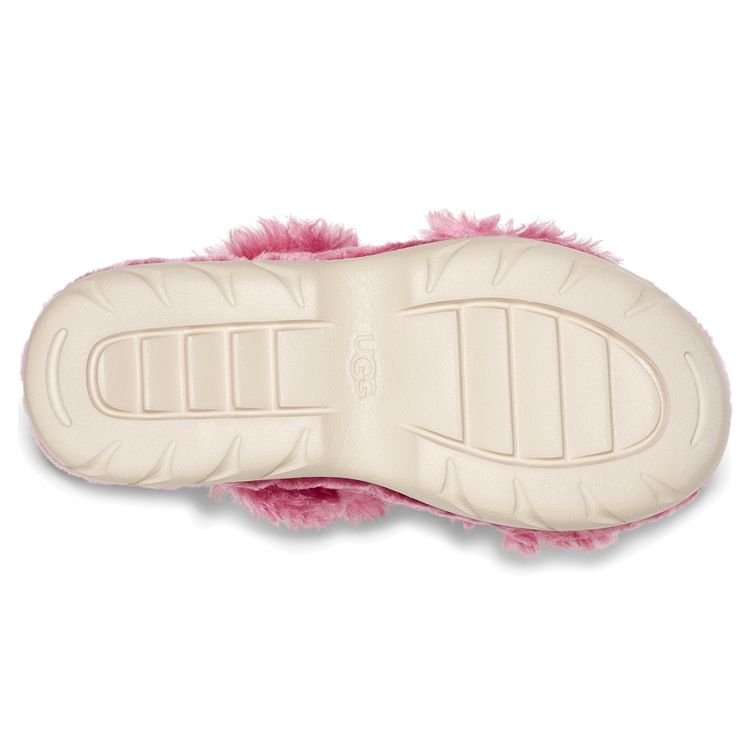 UGG Fluff Sugar Sandal Fabric Lightweight Comfortable Fashionable Slippers Women Sandals Pink 1119999-PINK