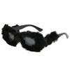 Fluffy Y2K Fashion Pc Personality Cat Eye Ins Party Sunglasses Glasses Sunglasses