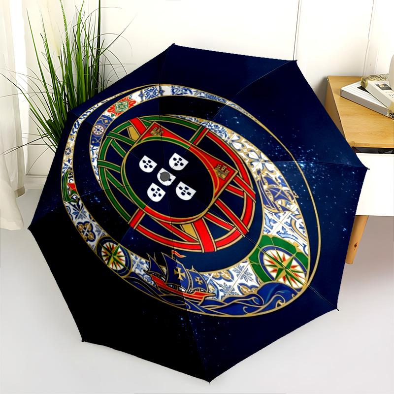 Portuguese Heritage Emblem Folding umbrella 8 paraphenoid bones Suitable for all seasons Umbrella Gift outdoor