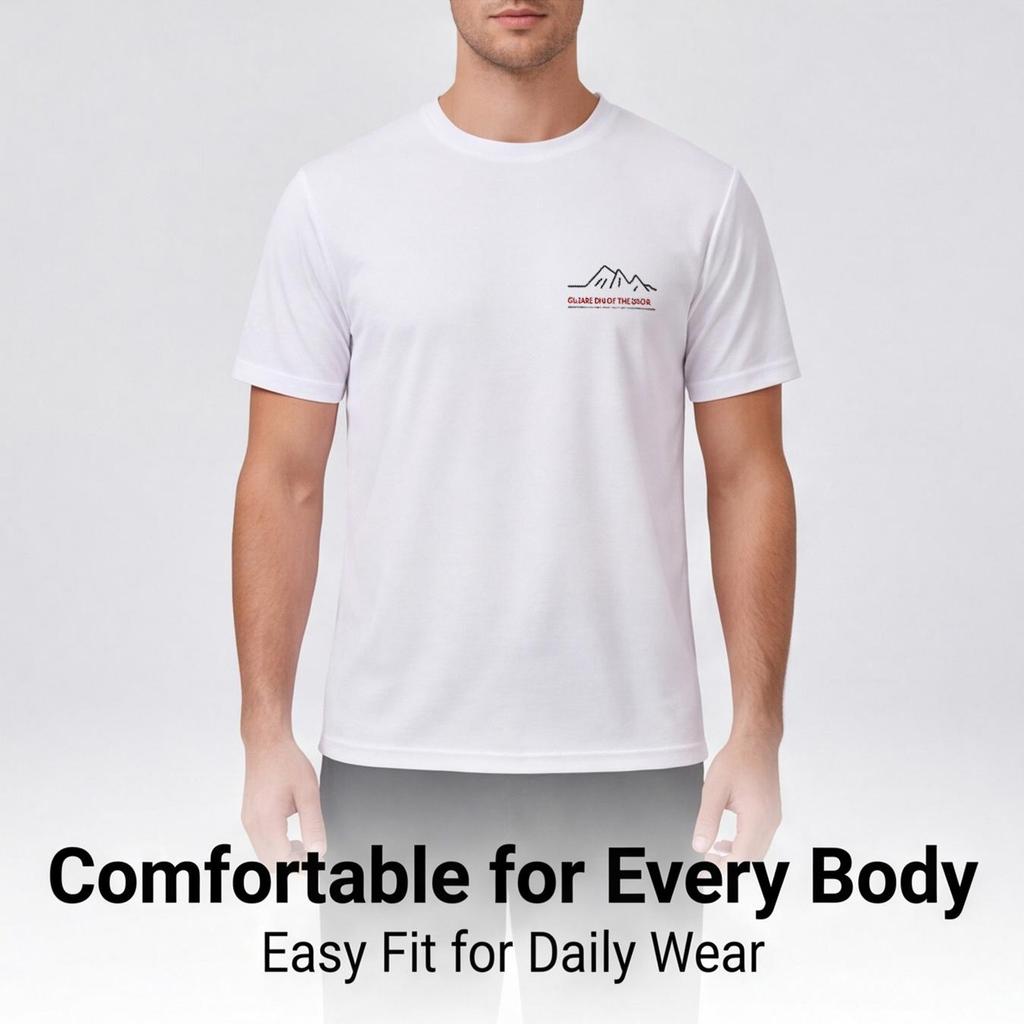 Versatile Crew Neck Short Sleeve T-Shirt for Men, Summer Casual Printed Top