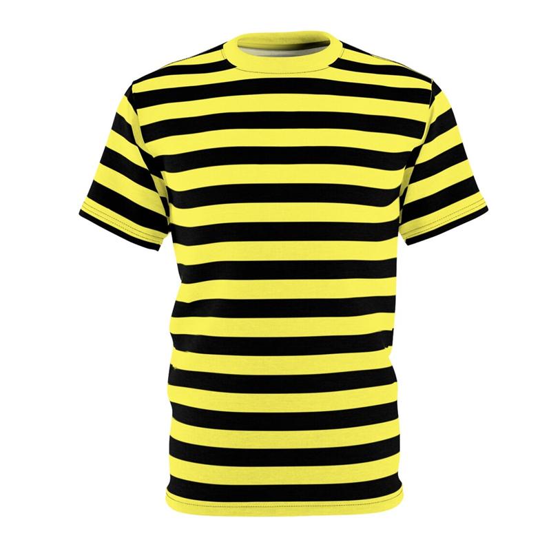 T-shirt Classica a Strisce alla Moda per Uomo Donna Personalità Colore a Contrasto Girocollo T-shirt Molteplici Opzioni di Colore Tee