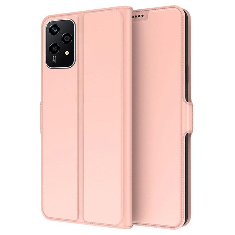 

For Honor 200 Lite Case PU Leather Stand Card Slots Phone Cover Rose Gold