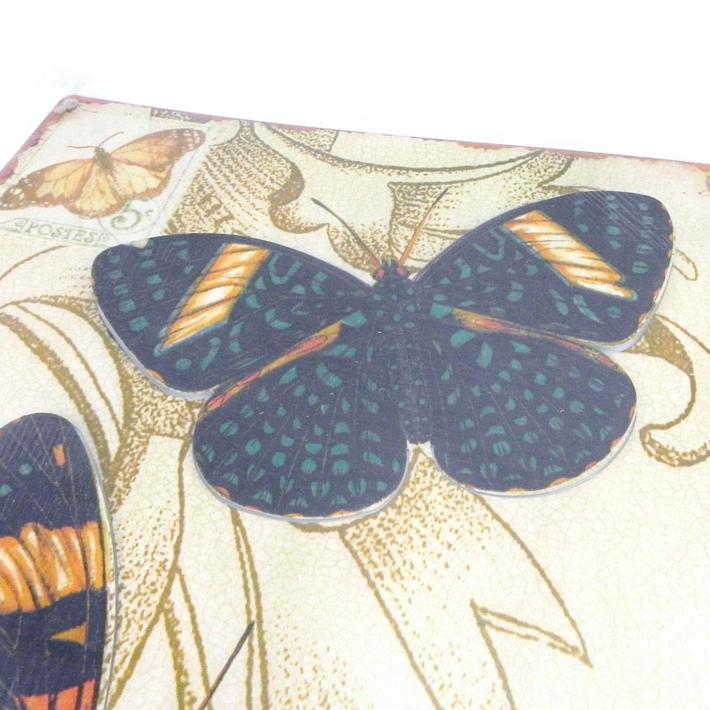 Les Trésors De Lily [I3420] - Wall Decoration 'Papillons Muraux' Brown Beige (metal)