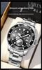 Longbo Men's Waterproof Luminous Steel Band Business Casual Watch