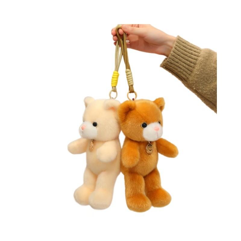 Plush Bear Backpack Charm With Short Plush Material For Kids And Girls Gift