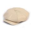Universal Chemistry Crack Leather Ivory Belted Newsboy Cap