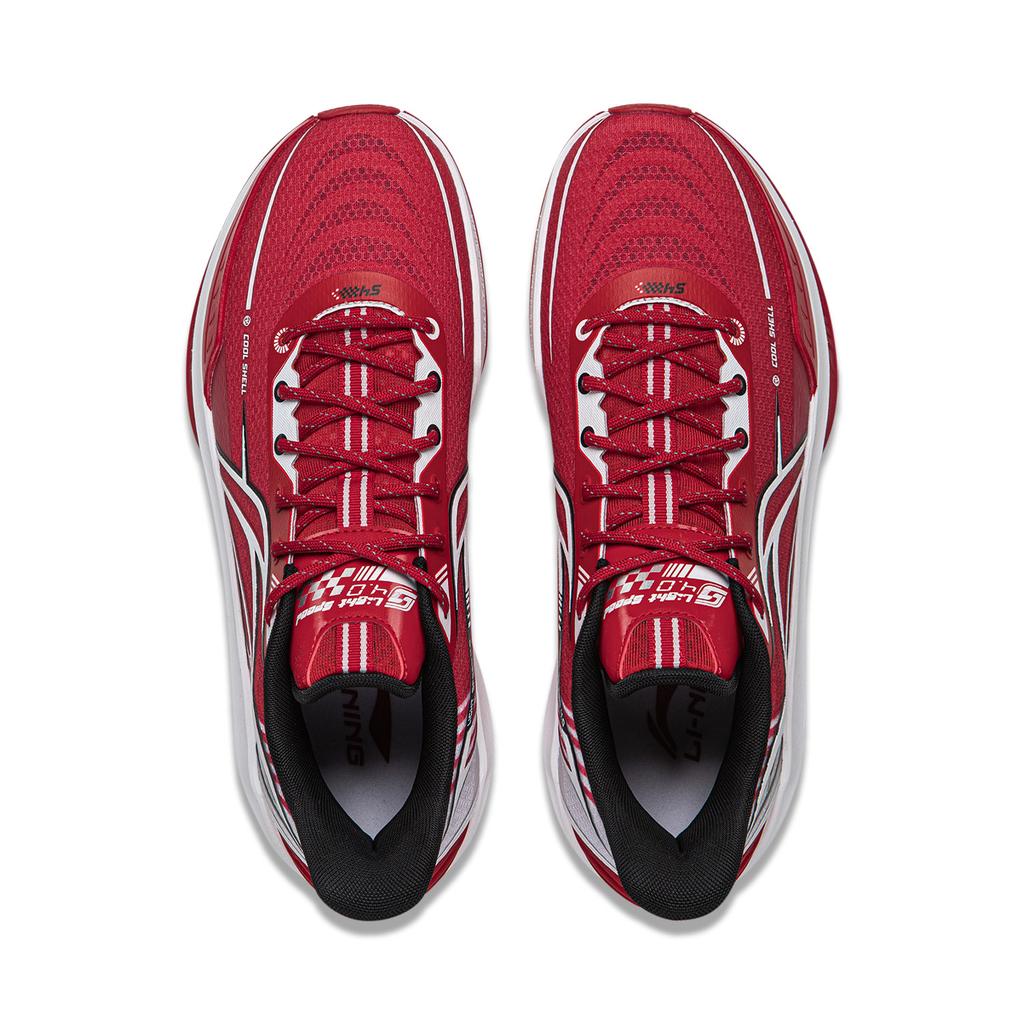 Li Ning Light Speed 4 Cushioning Slip Resistant Abrasion Resistant Rebound Low top Basketball Shoes Men's Red White ABPW011-2
