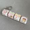 Finger-Tip Pressing Button Cat Fidget Clicker Keychain 4-Key Keycap Keychain  Bag Charm