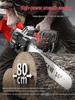 High-Power Rechargeable Handheld Electric Chainsaw with Lithium Battery for Tree Felling and Logging