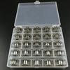 25PCS Sewing Machine Empty Bobbins Metal Sewing Machine Thread Spools Empty Thread Spools Plastic Storage Box Home Sewing Tools