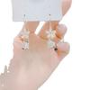 1011 new five-leaf petal anti-loss earrings, fringed opal earrings, temperament fashionable and versatile face earrings