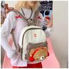 Cute Cartoon Trendy Backpack: Large Capacity, Lightweight, Versatile Travel/School Bag with Earphone and Doll Holder.