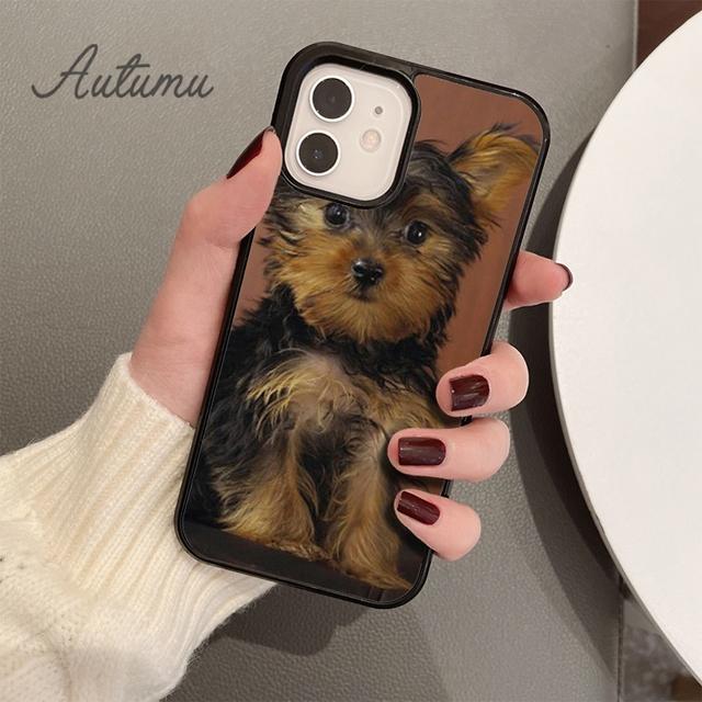 yorkshire terrier dog puppy Phone Case for iPhone 11 12 13 14 Pro Max mini X XR XS SE 2020 6S 7 8 Plus Samsung S21 S22 shell