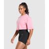 Gymshark Gslc Washed Graphic Crop Top Sunset Pink B4b3c Kcsz